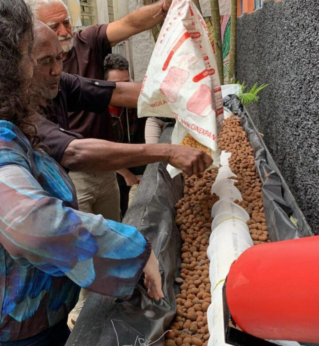 pessoas plantando